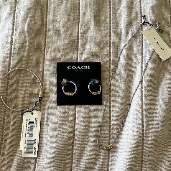 Coach Gold and Silver Earrings Set - Picture 1 of 5